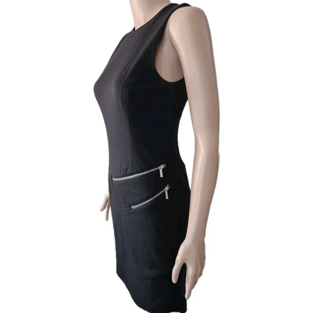 Michael Kors Black Sleeveless Knee-Length Midi Dress Size 0